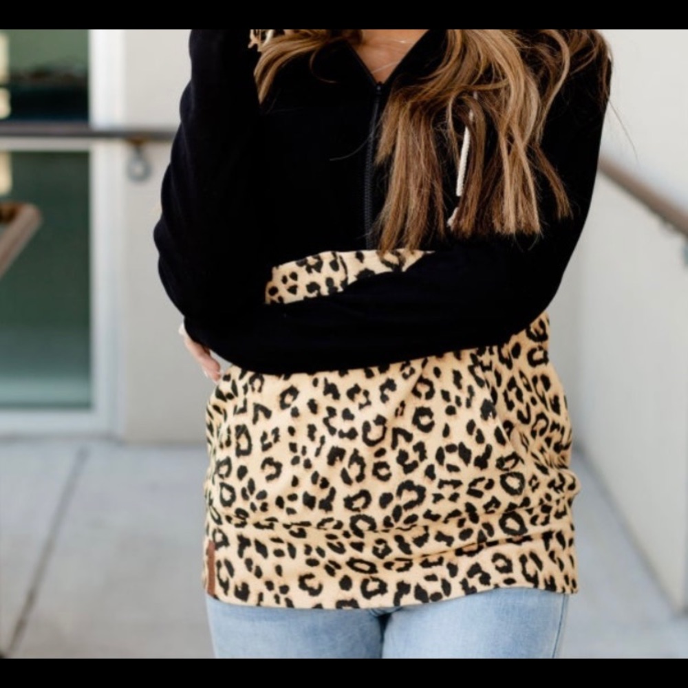 Ampersand half zip hoodie